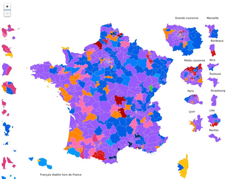 CARTE. Législatives : découvrez les résultats définitifs du second tour dans votre circonscription - Franceinfo